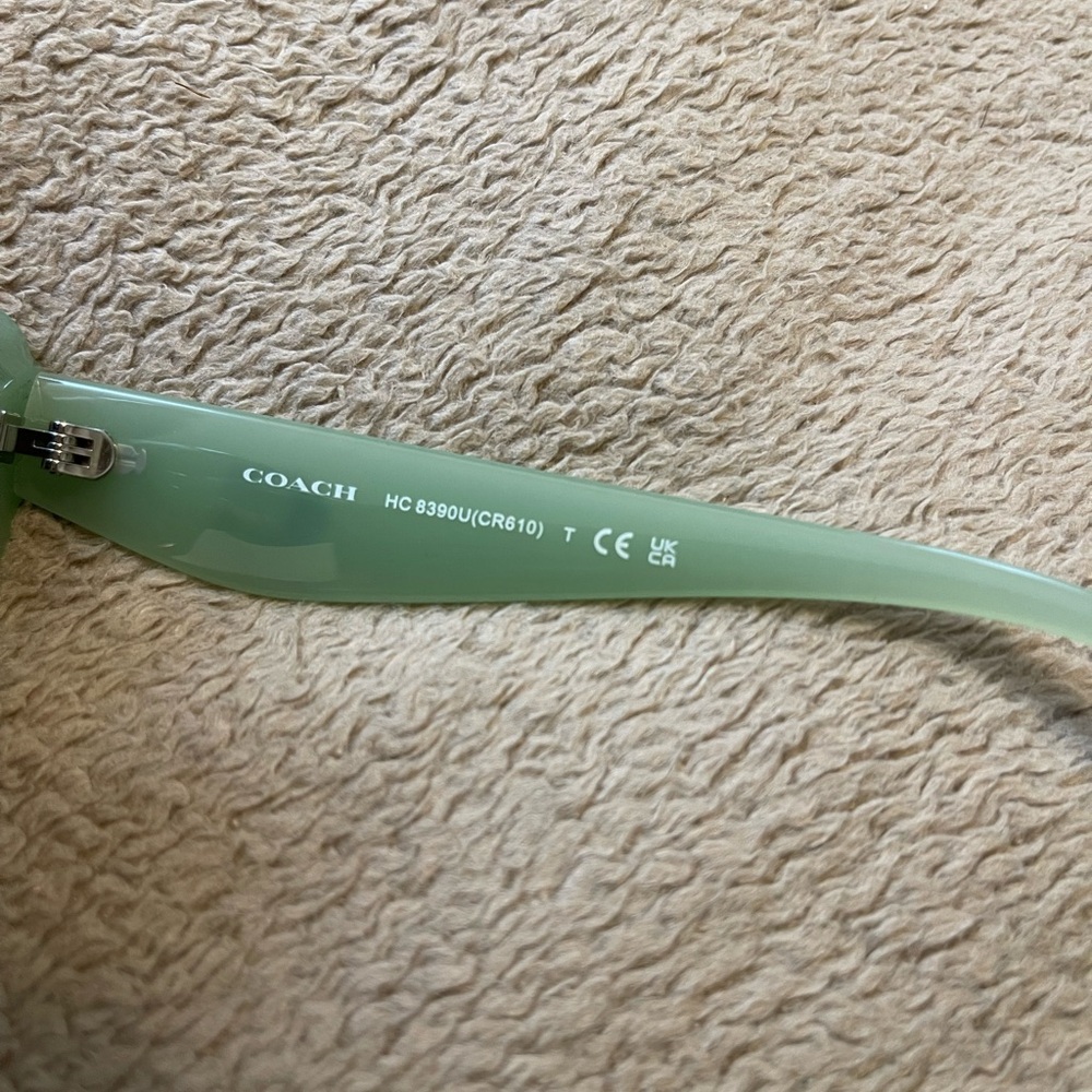 Coach Pillow Tabby Narrow Rectangle Sunglasses in Mint - Picture 5 of 7